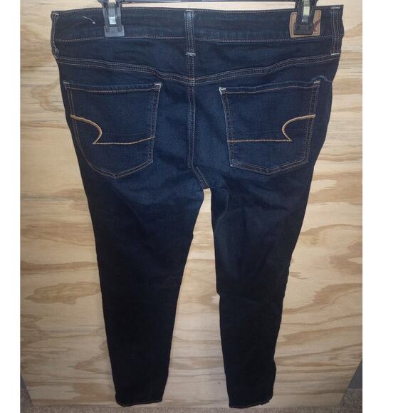 Women's American Eagle Jegging Super Stretch 12 Long Dark Wash - Picture 2 of 3
